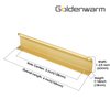 goldenwarm 10 Pack Matte Gold Finger Pulls Cabinet Edge Pulls 5in Brushed Brass Cabinet Handles - LS7027BB128 Finger Tab Pulls Kitchen Cabinet Edge Pulls 128mm Hole Centers