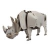 Build Your Own Moving White Rhino - Pull Tab Head Movement Action - Eco Friendly Cardboard Craft Kit - Ages 8+