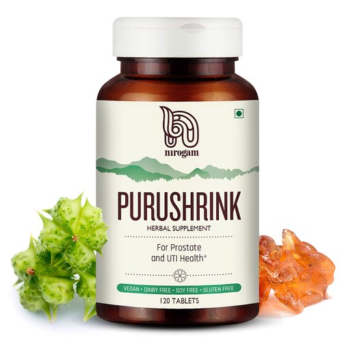 Nirogam Purushrink Bladder Herbal Supplement for Men | Natural Ayurvedic Formula 120 Tablets