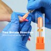 LIERKISS Nail Drill Bits Carbide for Electric Nail Drill E-file 3/32'' Safety, Smooth Round Top Head for Acrylic Gel Nails Manicure Pedicure Cuticle Gel Polishing Remover Tool (Medium-M)