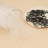 1500 Pcs Mini Hair Rubber Bands, Non-slip Rubber Hair Bands for Girls Hair Braids, Hair Elastic Hair Ties (Black and Clear)