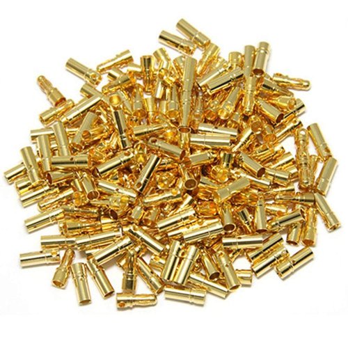 20 Pairs ShareGoo 3.5mm Male & Female Gold Banana Plug Bullet Connector Plug for RC Battery ESC Motor +1 Lipo Battery Strap