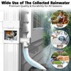 Anivia Rainwater Collection System, Downspout Diverter Fits for 2x3 or 3x4 Inch Standard Downspouts, Rain Barrel Diverter Kit with Adjustable Valve and Filter. 5ft Hose (White)