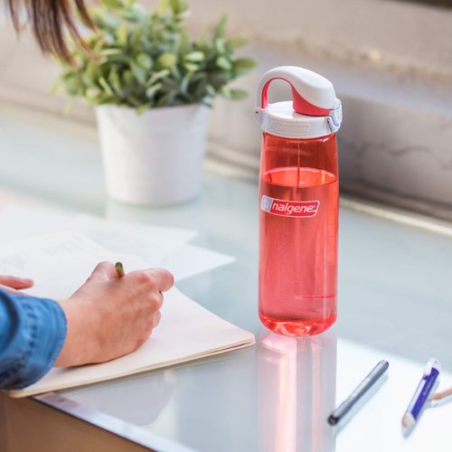 Nalgene On the Fly BPA-Free Water Bottle, Clear w Green, 24 oz