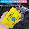 Anfinso 4 Pack X 100 Gram Rechargeable Desiccant Silica Gel Packets, Moisture Absorbers Desiccant Dehumidifier Bags for Gun Safes, Closet, Cars, Totes, Storage Bins, Reusable