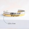 MIA·MIA Personalized Medical Alert Bracelet for women, Custom Engraved ID emergency awareness discreet cuff jewelry for health urgency conditions, diabetes, allergy, epilepsy