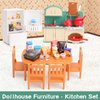 Dollhouse Furniture Set for Kids Toys Miniature Doll House Accessories Pretend Play Toys for Boys Girls & Toddlers Age 3+ with Kitchen