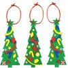 4E's Novelty 24 Pack Christmas Tree Ornament Craft for Kids, 516Pcs Bulk Foam Self Adhesive Individually Wrapped, Christmas Crafts for Kids Ages 4-8, 3-12, Toddler Holiday DIY Classroom Activities