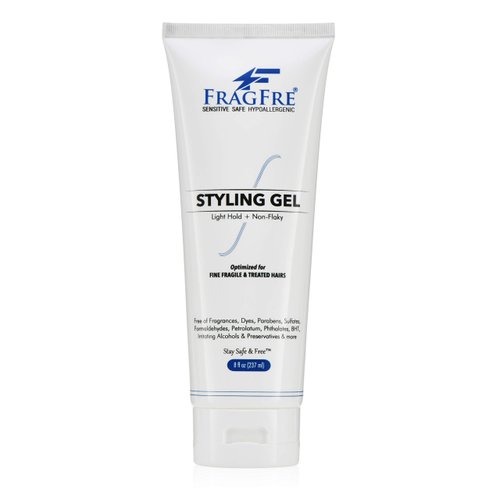FRAGFRE Light Hold Hair Gel Fragrance Free 8 oz - Lightweight Styling Gel for Fine Fragile and We...