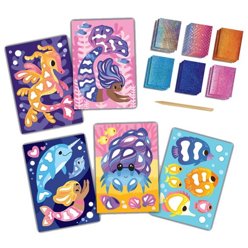 Tiger Tribe: Foil Art - Ocean Magic - Activity Set, Foil Sheets, Art Cards, Ocean Themed Illustrations, Create Underwater Wonderland, Kids Ages 5+