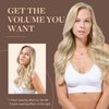 GOO GOO Clip in Hair Extensions Real Human Hair, 16inch 120g 7Pcs, 60A Platinum Blonde, Remy Human Hair Extensions Clip ins for Women, Natural Human Hair