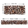 Woration Headband Yoga Leopard Print Cross Wide Elastic Headwear Head Wrap Hairband Twist Turban Knot Headdress Hair Accessories for Women, Girls - Khaki
