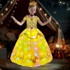 LOYO Princess Dresses for Girls, Princess Costume for Girls with Crown, 11Pcs Princess Dress Up for Girls Toddler Age 3-8 (3-4 Years)