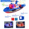 OSIAOIUDOA Baby Bath Toys , Light Up Pool Bathtub Toy Boat with Water Sprinkler Bath Toys for Kids Ages 4-8(Includes 2 Boat)