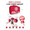 Swiss Safe 2-in-1 First Aid Kit (120 Piece) + Bonus 32-Piece Mini Kit: Compact, Lightweight for Emergencies at Home, Outdoors, Car, Camping, Workplace, Hiking & Survival
