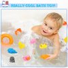 50 Pcs Baby Bath Toys Bulk Infant Bath Toys Water Float Squeak Rubber Animal Toys Bathtub Pool Toy for Toddlers Kids Bath Time Shower Party Favors Birthday Gifts, Random Style(Jungle Style)