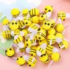 Pcmursal 60 PCS Wool Felt Bees Felt for Crafts Mini Bee Plush Decor for Tiered Tray Decoration Party Favors DIY Craft Jewelry Accessory