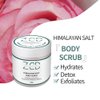 Dry Himalayan Salt Body Scrub | Rose | 282g | All Natural Ingredients Sweet Almond Oil, Grape Seed Oil, Jojoba Oil, Vitamin E, Aloe Vera | Exfoliating Moisturizing Replenishing Restoring Soothing