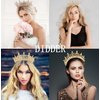 Didder Crowns for Women Rhinestone Crown Tiara, Tiaras and Crowns for Women, Tiaras for Girls Gold Crown for Girls Elegant Princess Crown Tiara with Combs Wedding Bridal Tiara Birthday Prom Party