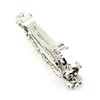 Women's Rhinestone Metal Hair Barrette Clip Hair Pin Antique Silver IMB2100, Multi