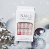 Almond Press on Nails Medium Fake Nails White Clouds Acrylic False Nails Press Ons WIth Stars Moon Designs Full Cover Glue on Nails Stick on Nails for Women Girls Manicure Art 24 Pcs