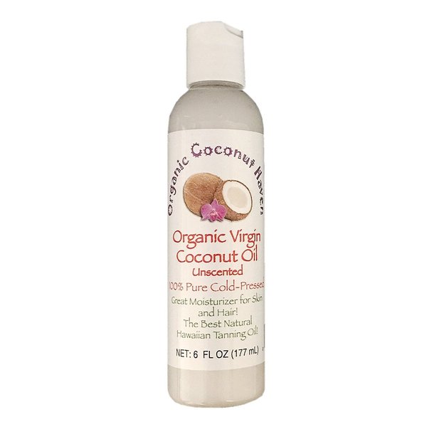 Organic Virgin Coconut Oil Pure-Cold Pressed 6oz. for Skin & Hair