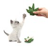 Glaciart One Catnip Joint & Leaf Cat Toy Set | Cat Crack for Funny Cats, Stimulating Cat Toys for Boredom, Exercise & Play | Filled w/Organic Catnip to Excite/Calm Kitty | Organic Idea
