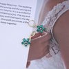Sttiafay Vintage Emerald Flower Drop Earrings Green Crystal Flower Earrings Cz Flower Dangle Earrings Gold Huggie Hoop Earrings Jewelry for Women
