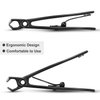 Mudder 2 Pieces Oversized Thick Nail Clippers Wide Nail Cutter for Thick Toenails and Fingernails, 15mm Nail Clippers Stainless Steel Toenail Fingernail Clipper Trimmer for Men Adults Black