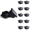 MELIFE 12pcs 1 1/4 Inch Square Tubing Plastic Plug, 1.25" Anti Slip Chair Leg Caps Pipe Tubing End Cap, Fence Post Pipe Finishing Caps Insert Chair Glide