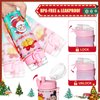 Bailiyake Decorate Your Own Water Bottle Kits for Christmas Gifts Girls,DIY Christmas Diamond Art Painting Crafts Kits,Christmas Stocking Stuffers Gifts for Girls,White Elephant Gifts (Pink)