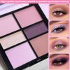 6 Colors Mini Naked Eyeshadow Makeup Palette, Neutral Nude Eye Shadow, Pink&Purple& Brown Matte Make Up Pallet with Mirror Highly Pigmented Long Lasting Waterproof Travel Size Gift Kit (Purple)