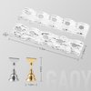 GAOY 2Pcs Magnetic Nail Stand, Acrylic Nail Art Practice Press on Nails Display Stand Holder with 96Pcs Reusable Adhesive Putty for Home DIY & Salon Use Manicure Tools, Golden & Silver
