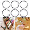 BGJRBY Loose Leaf Binder Rings 1-Inch（60 Pack） Office Book Rings, Nickel Plated Steel Binder Rings, Key Rings, Metal Book Rings, for School，Sliver