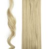 OMGREAT 24" Hair Extensions Ponytail Straight Drawstring Ponytail Hair Piece Wrap Around Long Hair Extensions for Women (Sandy Blonde Mix Bleach Blonde)