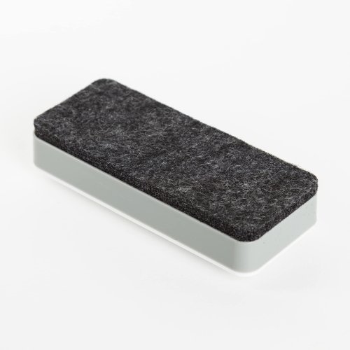 U Brands Magnetic Dry Erase Board Felt Eraser, 2"x5"x1", White, Lightweight Modern Design