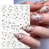 6Sheet Pink Purple Flower Nail Stickers for Nail Art,Cherry Blossom Petal Nail Art Stickers Spring Summer Butterfly Floral Nail Decals for Nail Art Daisy Leaf Nail Sticker Nail Decor Nail Accessories