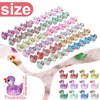 Pinkunn 96 Pcs Mini Resin Ducks Glitter Miniature Figures Tiny Ducks for DIY Garden Aquarium Dollhouse Ornament Home Birthday Party School Project Accessories,12