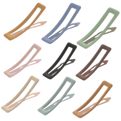 COHEALI Hair Clips Hair Clips 9pcs Pin Bobby Snap Women Girls Accessories for Matte Square Hair Metal Clamps Small Clips Woman Girl Barrettes Simple Birthday Claw Clips Claw Clips