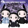 Rugvan Girls Plush Dolls Toy with 3 Dress-Up Outfits,10 Inches Halloween Doll with Dresses,Stuffed Doll Set for Birthday and Party Favors, for Girls and Kids