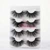 wiwoseo 25MM Lashes False Eyelashes Long Dramatic Faux Mink Fake Eye Lashes Thick Cross Fluffy Volume 4 Pairs Pack