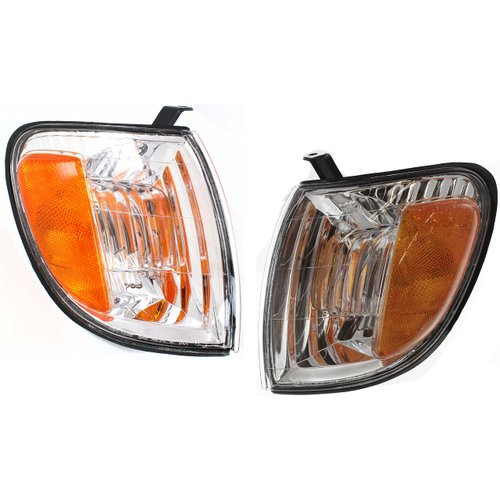 Garage-Pro Turn Signal Light Set Compatible With 2000-2004 Toyota Tundra, Front, Driver and Passenger Sides, with Bulbs, Access Cab/Regular Cab;Production Date To August 2004 Standard Cab Pickup