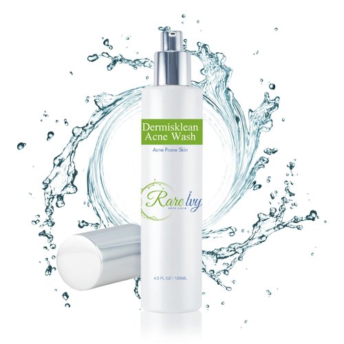 Rare Ivy Dermisklean Acne Wash -Exfoliating Non-Comedogenic Daily Facial Cleanser- Glycolic Acid,...