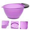 FRCOLOR 5pcs Hair Dyeing Bowls Hair Color Mixing Bowls Mixing Tint Bowls Dyeing Coloring Tool with Handle for Salon Hairdressing (Purple)