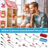 Aoriher 23 Pieces 1:12 Miniature Dollhouse Tools Dollhouse Metal Repair Tool Miniature Scene Model Work Tools with 2 Tin Boxes for Dollhouse Decoration Child Pretend Toy DIY Crafts Ornament