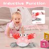 Crawling Crab Baby Girl Toys 3.0, Upgraded Tummy Time Baby Toys 6-12 12-18 Month, Walking Dancing Crab with Music&Speed Control for 2 3 4 5 6 7 8 9 10+ Girls Birthday Gifts Christmas Stocking Stuffers