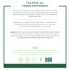 Desert Essence Tea Tree Oil & Fennel Toothpaste, 6.25 oz - Fluoride Free, Gluten Free, Vegan, Non-GMO - Oral Care with Baking Soda & Sea Salt for Healthy Teeth & Gums, Fresh Breath