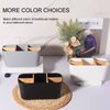 Toothbrush Holders for Bathrooms, Bamboo Tooth Brush Holder with 5 Slots Bathroom Vanity Organizer Countertop for Electric Toothbrushes, Toothpaste, Razors - Black