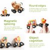 Montessori Toys for Toddlers, 11PCS Wooden Train Set, Toddler Toys for Preschool Learning Activities for Kids, Birthday Gift for Boys and Girls