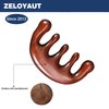 2PCS Rosewood massage hair comb, wide teeth solid wood household small five teeth comb to relieve your stress and fatigue